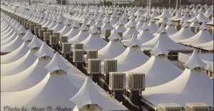 100,00 Air conditioned Haj tents to accommodate 3 million refugees in MIna, Saudi Arabia